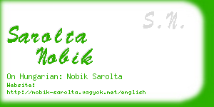 sarolta nobik business card